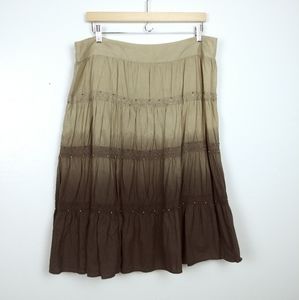 Casual Fairycore Midi Skirt Size 18W/20W Two Tone